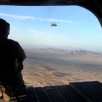 A glimpse of Afghan countryside framed by a CH-47 tailgate, Ghazni Province, Afghanistan.<em>Credit: 55th Combat Camera, Courtesy Photo, 10/31/09</em> Afghanistan Viewed from CH-47