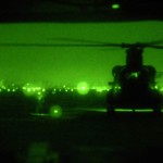 A U.S. Army CH-47 Chinook prepares to take off from the fueling and re-arming point on Forward Operating Base Diamondback. The Chinook was continuing its flight to Contengency Operating Base Q-West, in the Mahkmur district of Iraq.<br /><em>Credit: Joint Combat Camera Center Iraq, 11/18/09, Location: Forward Operating Base Diamondback, Iraq</em> Chinook Operation