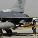Members of the 79th Expeditionary Fighter Squadron perform an inspection on an F-16 Fighting Falcon after landing here, Oct. 16. The aircraft receives inspections before takeoff and after landing to ensure the safety of the aircraft and pilot. The unit, known as the Tigers, performs tactical air-to-air and air-to-ground support while supporting Operation Enduring Freedom.<br /><em>Credits: 455th Air Expeditionary Wing, 10/16/09, Location:Bagram Air Field, Afghanistan</em> Falcons and Ground Support
