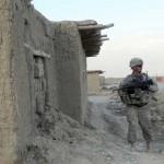 U.S. Army Sgt. Jeffry Titus works security in Sharana, Afghanistan, during a Provincial Reconstruction Team -Paktika mission. Sgt. Titus is a PRT-Paktika security forces member deployed from the 1st Battalion, 158th Infantry Regiment, Arizona Army National Guard. <br /><em>Credit: 12/3/09, Location: FORWARD OPERATING BASE SHARANA, Afghanistan</em> On Patrol in Afghanistan