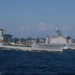 The Military Sealift Command fleet replenishment oiler USNS John Ericsson (T-AO 194) is underway with the forward-deployed amphibious dock landing ship USS Harpers Ferry (LSD 49) to transfer stores and fuel. Harpers Ferry is part of the Denver Amphibious Ready Group conducting a fall patrol in the western Pacific Ocean with the embarked 31st Marine Expeditionary Unit.<em>Credits: US Navy Visual News Service, 10/30/09</em> USN Oiler at Sea