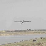 An RQ-7B Shadow from Marine Unmanned Aerial Vehicle Squadron 2, Marine Aircraft Group 40, Marine Expeditionary Brigade-Afghanistan, lands along the newly constructed runway at Camp Dwyer, Helmand province, Afghanistan, Sept. 4. With the help from Marines of Marine Wing Support Squadron 371, the two units built this runway in two days. <br /><br />The USMC pursued a joint buy of the Shadow UAV when difficulties persisted with their own program for a MALE UAV. The US Army runs the program with USMC participation. This has provided a good example of joint collaboration but led by a single service. <br />Source USMC 9/4/09 RQ-7B Shadow Landing