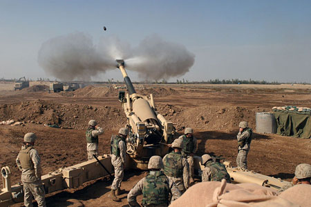 The Second Battle of Fallujah fallujah-artillery-450
