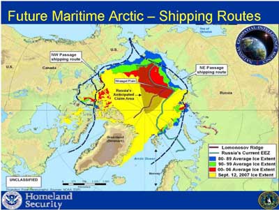 map of arctic seas. The Arctic Sea Competition: