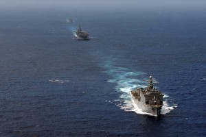 Kearsarge Amphibious Ready Group (ARG) executes a column maneuver. (Credit: US Naval Forces Europe, 6th Fleet Public Affairs 9/10/10) Kearsarge Amphibious Ready Group (ARG) executes a column maneuver. (Credit: US Naval Forces Europe, 6th Fleet Public Affairs 9/10/10)