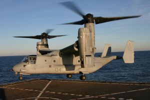 Osprey Landing on T-AKE Ship