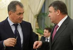 Shoigu with Serdyukov