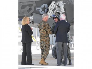 Welcoming the F-35 B at Yuma.