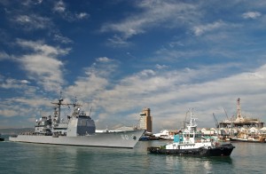 USS Normandy enters Cape Town, South Africa