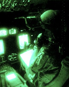 Night Vision Image of Hercules Cockpit