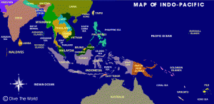 This map provides a good perspective of the two sides of the "same ocean," namely the Indian side of the South China Sea and the Pacific side of the South China Sea. Credit: Dive the World