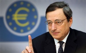 Mario Draghi suggested that the ECB could buy government bonds maturing in three years or less Photo: AFP