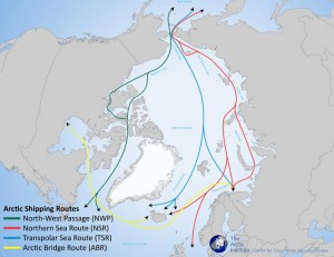 Transpoloar sea route. From http://www.thearcticinstitute.org