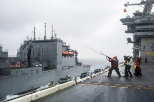 A T-AKE ship supplies ammunition at sea to the fleet. (U.S. Navy photo by Mass Communication Specialist 3rd Class Chris Cavagnaro/Released) Navy Media Content Services, 5/21/14