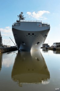 The Russian Mistral is getting ready to greet its Russian sailors soon in France. Credit Photo: AFP