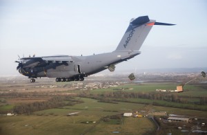Air drop testing with the A400M. Credit Photo: Airbus Military, March 12, 2014.