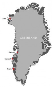 Greenlanders live in the more temperate coastal areas; the rest of its two million sq km are covered in ice.