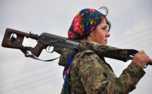 Israelis have become captivated by the YPJ’s female fighters. AFP photo.