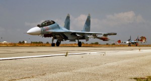 Russian Sukhois prepare to take off in Syria. © Sputnik. Dmitriy Vinogradov 