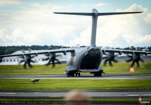 The A400M at the Farnbourgh Airshow 2016. Credit: Airbus Defence and Space