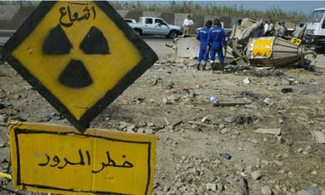 A danger sign outside the Tuwaitha nuclear facility, south of Baghdad. The site was looted following the 2003 invasion of Iraq. (Credit Photo: http://www.guardian.co.uk/world/2009/oct/27/iraq-nuclear-reactor-programme)