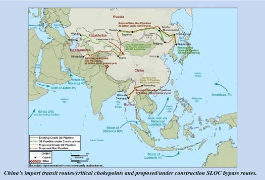 (Credit Map: 2010 Annual Report to Congress on Military and Security Developments Involving the People’s Republic of China)