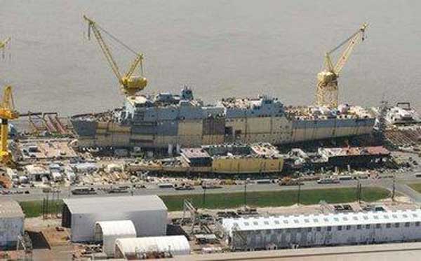 The Navy says that the 700-foot amphibious transport vessels built at Avondale Shipyard by Northrop Grumman are getting more reliable. (Credit: http://www.nola.com/politics/index.ssf/2011/03/avondale_shipyard_vessels_gett.html)