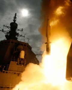 Japanese Aegis flight test. (Credit: US Naval Forces Central Command Public Affairs, 12/18/07)