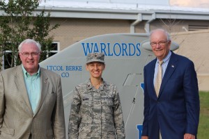 Secretary Wynne, Ed Timperlake and Karen Roganov, then PAO of the 33rd FW During Our Visit to the Warlords September 2013. Credit: SLD 