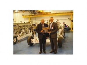 David Ellul and Bob Stevens at 2009 visit by the Lockheed CEO to Marand. Credit: Marand