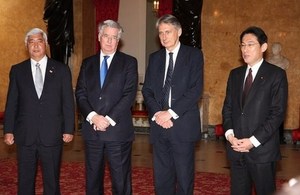 From left to right: Defence Minister Gen Nakatani, Defence Secretary Michael Fallon, Foreign Secretary Philip Hammond & Foreign Minister Fumio Kishida. Credit: UK Government Website