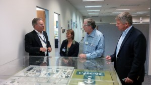 Tom Jablonski, head of the Composites Center of Excellence. and Rick Lemaster, Director of V-22 Tiltrotor Business Development, with Murielle Delaporte and Robbin Laird.  